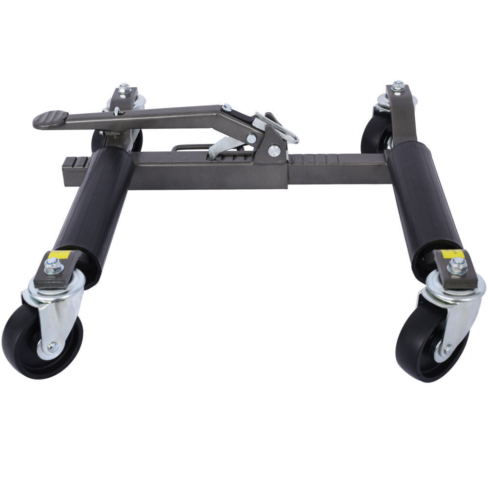 2-in-1 Hydraulic Car Skates: Effortlessly Position Your Vehicle with Wheel Dolly and Tire Jack Combo