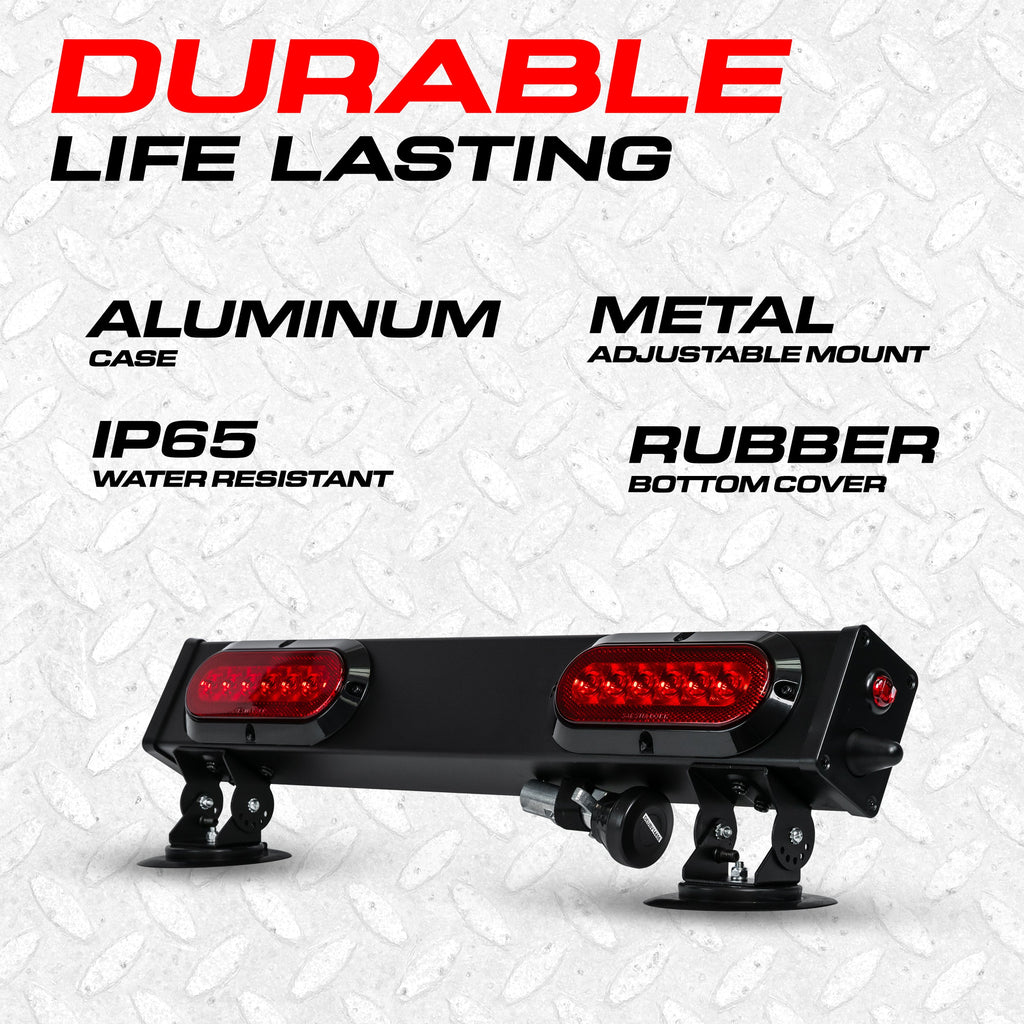 Master Tailgaters 24" Wireless Tow Light Bar | Choice of 4 Pin Round, 4 Pin Flat, or 7 Pin Blade with Reverse