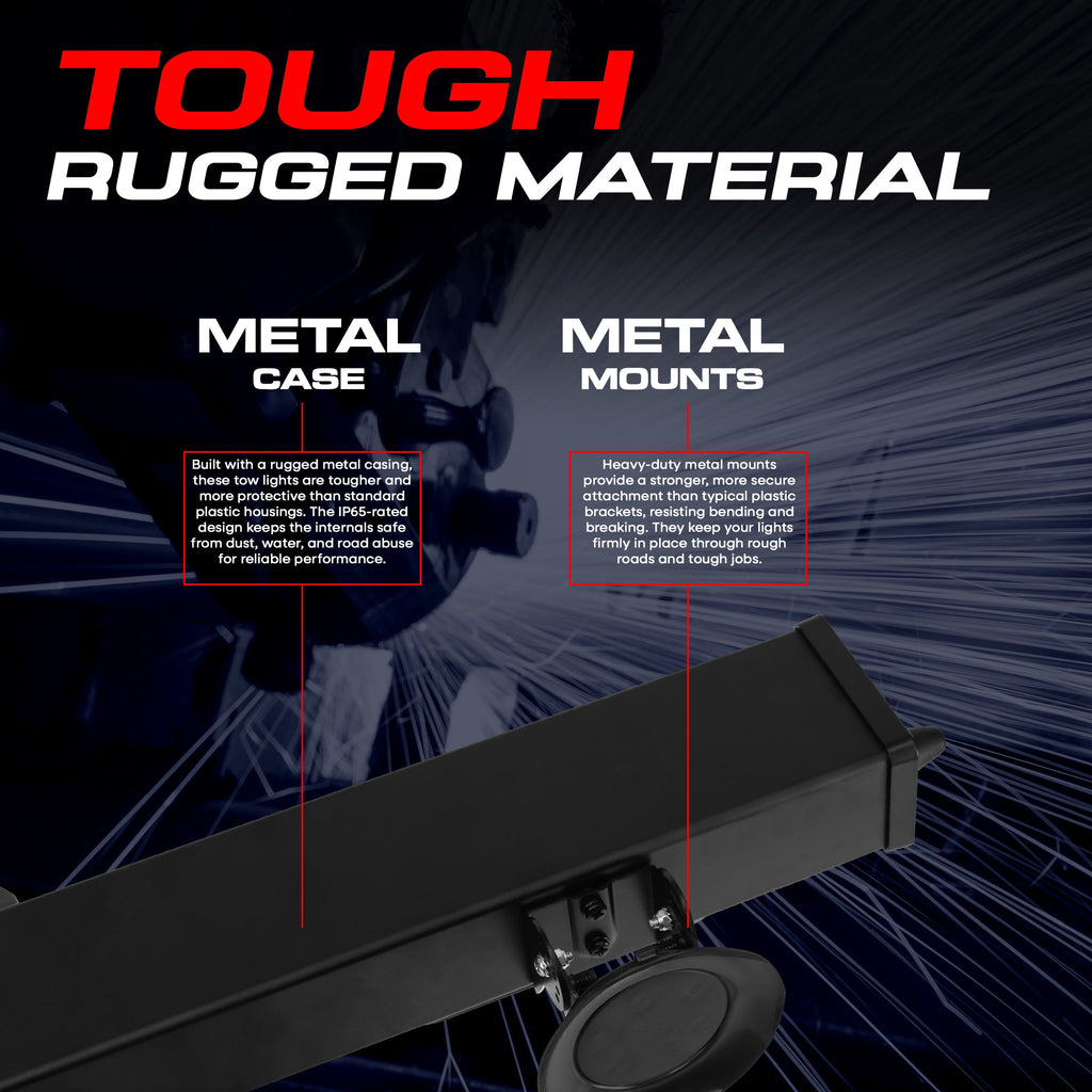 Master Tailgaters 24" Wireless Tow Light Bar with Camera and Monitor | Choice of 4 Pin Round, 4 Pin Flat, or 7 Pin Blade with Reverse