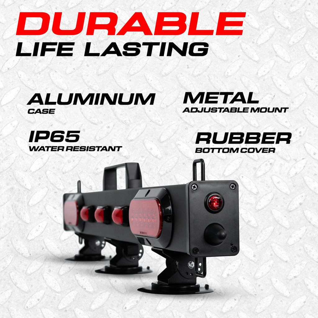 Master Tailgaters 36" Wireless Tow Light Bar with Camera | Choice of 4 Pin Round or 7 Pin Round