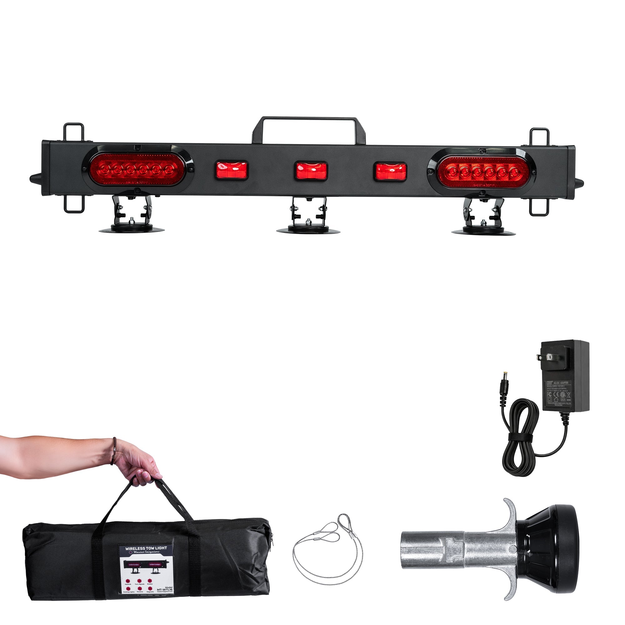 Master Tailgaters 36" Wireless Tow Light Bar with Camera | Choice of 4 Pin Round or 7 Pin Round - Master Tailgaters