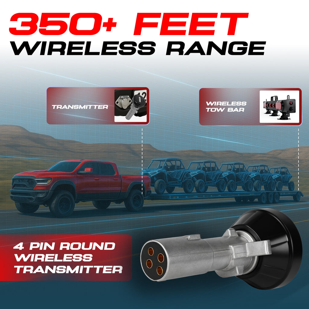 Master Tailgaters 36" Wireless Tow Light Bar with Camera | Choice of 4 Pin Round or 7 Pin Round