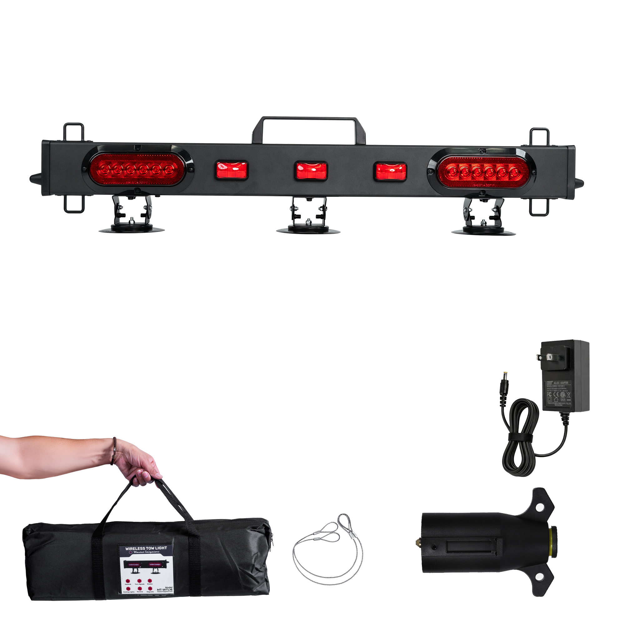 Master Tailgaters 36" Wireless Tow Light Bar with Camera | Choice of 4 Pin Round or 7 Pin Round - Master Tailgaters
