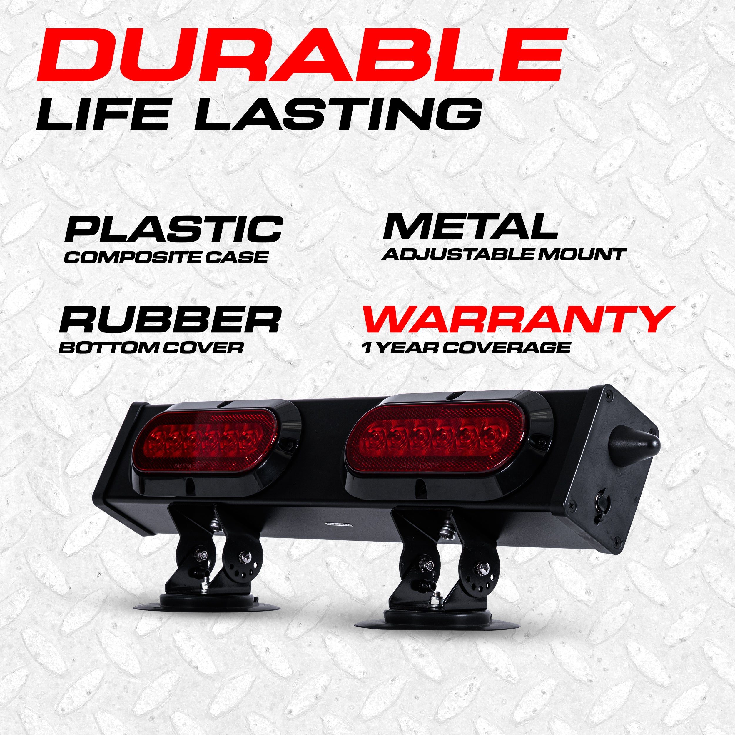 Master Tailgaters 20" Wireless Magnetic Tow Light Bar | Pivots | Double Light Bar LED | Multi Functional Signal Lights | 4 Pin Flat, Round, or & 7 Pin Blade Connectors
