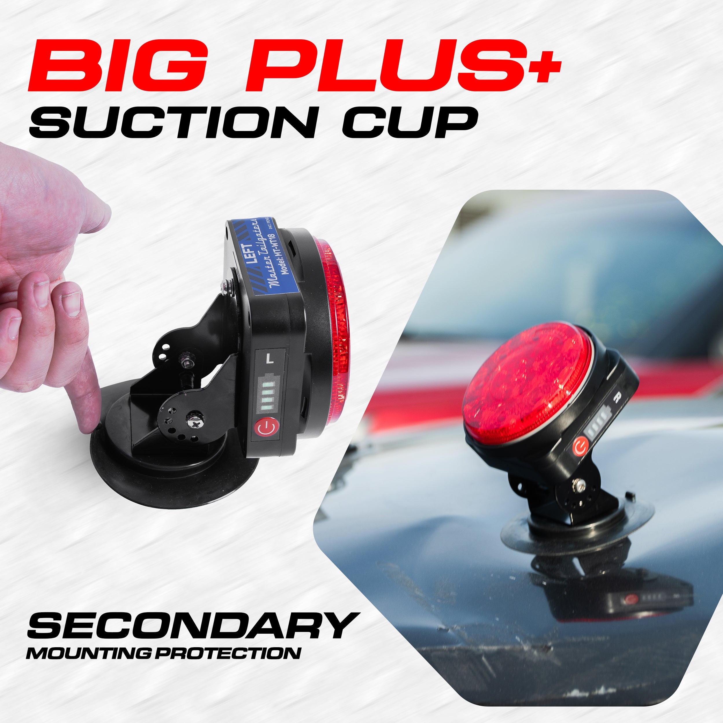 Master Tailgaters Wireless Magnetic Tow Lights with Battery | Pivots | Multi Functional Signal Lights | Sturdy Magnetic Mount | Choice of Connection with USB | Carrying Bag Included
